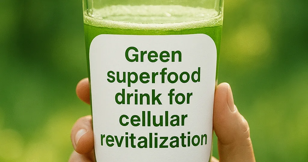 Green superfood drink for cellular revitalization