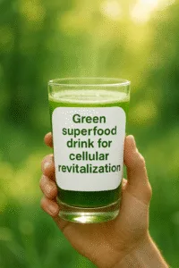 Green superfood drink for cellular revitalization