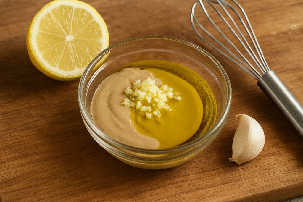 whisked for salad dressing