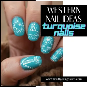 turquoise nails